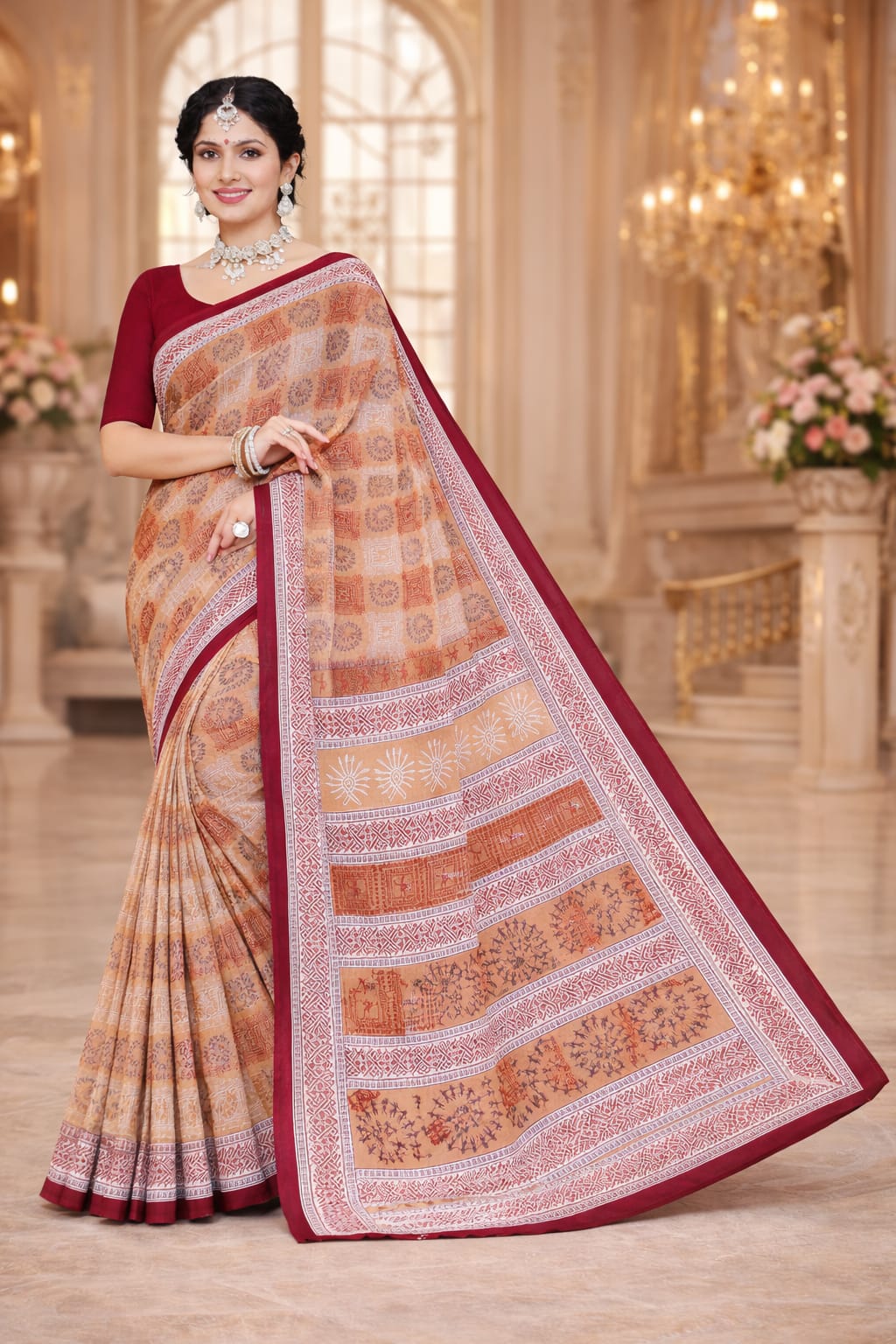 Printed  cotton Saree