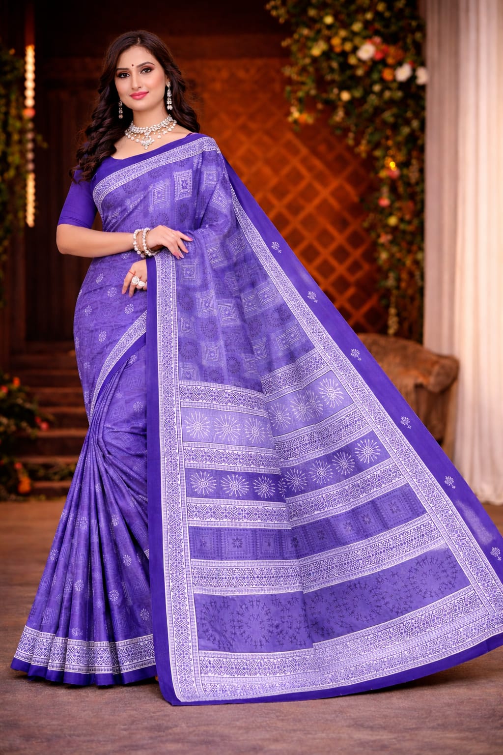 Printed  cotton Saree